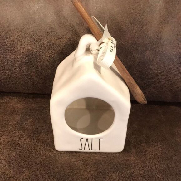 NWT Rae Dunn salt pig with wooden spoon - Picture 1 of 2